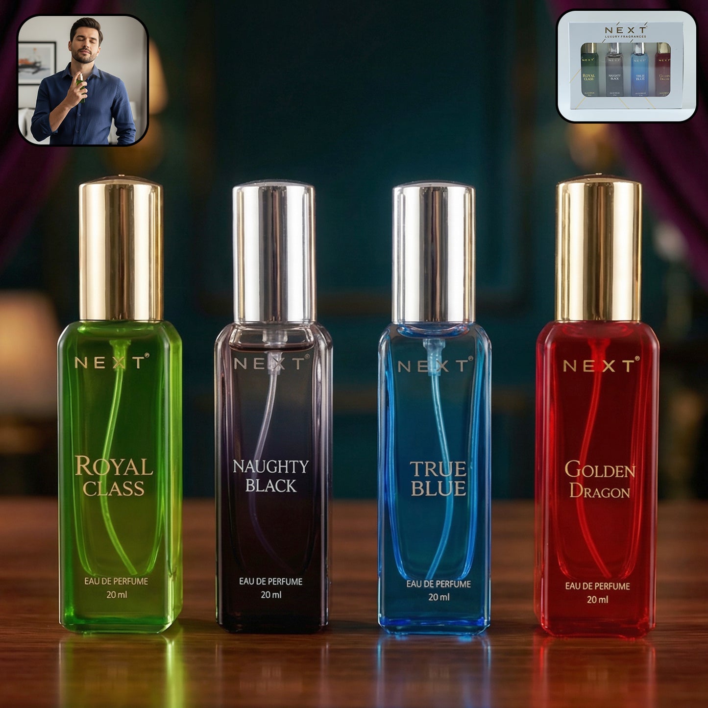 Luxury Fragrance Mini Eau De Parfum Gift Set - 4 Pc x 20 ML Each - Great Price - Image 2