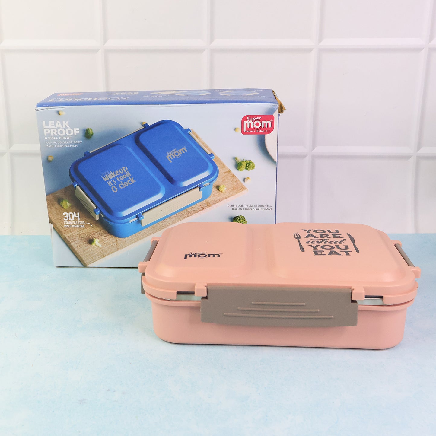 2 Compartment Stainless Steel Lunch Box with Insulated Lid - Leak Proof for Office & School - Happy Price - Image 4