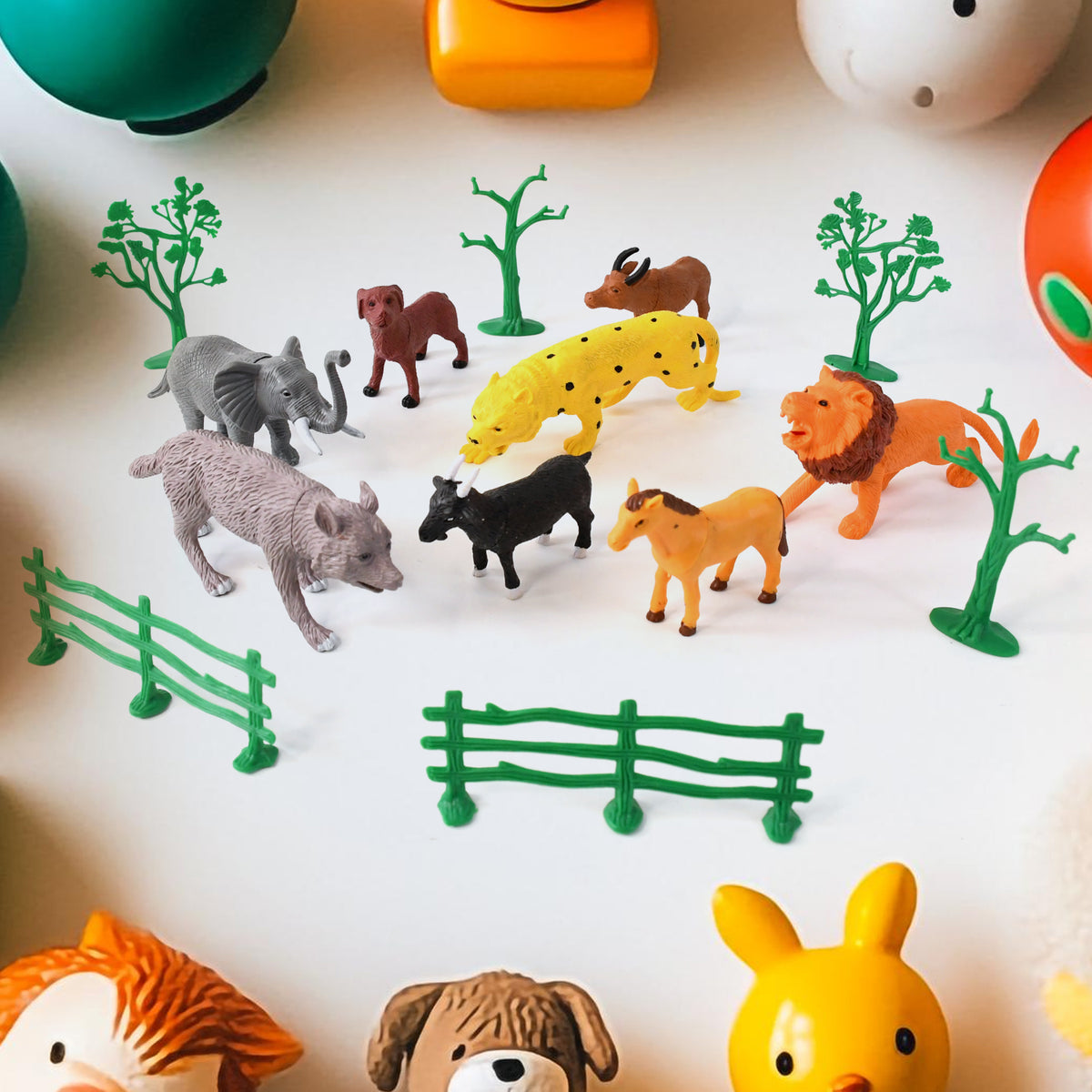 Animal Kingdom Plastic Toy Set For Kids (14 Pc) - Happy Price - Image 3
