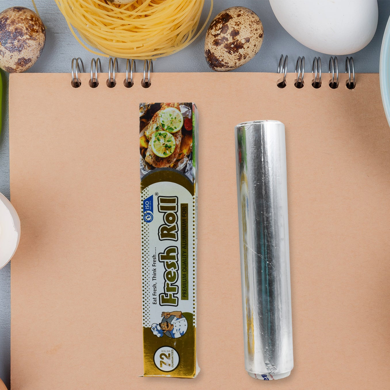 Premium Quality Food Grade Aluminum Foil Roll Heavy Duty Non Stick Thick Aluminum Foil Sheet Baking Grilling Tool 72mtr (1pc) - Happy Price - Image 1