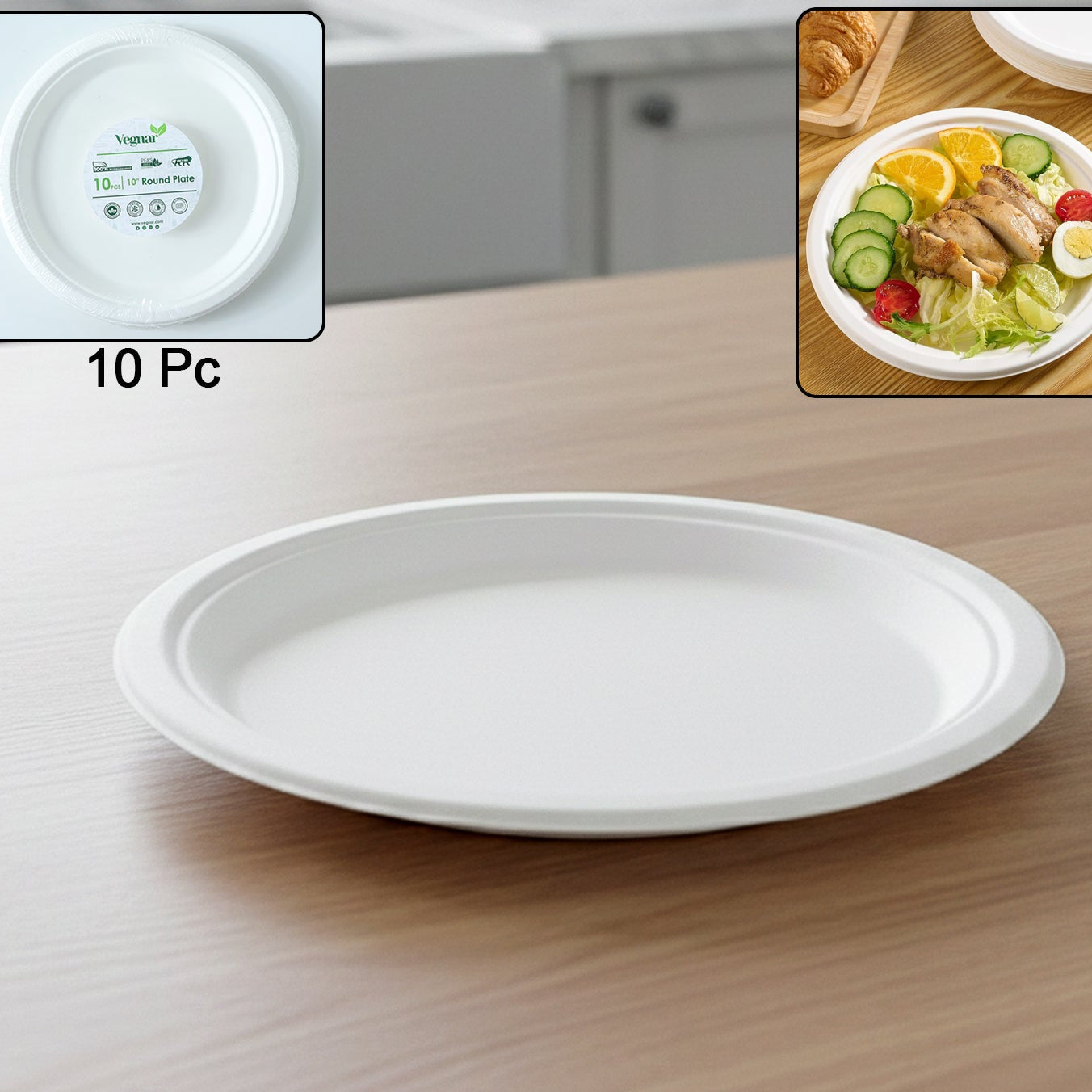Disposable Round Serving Plates - Pack of 10 - Happy Price - Image 1