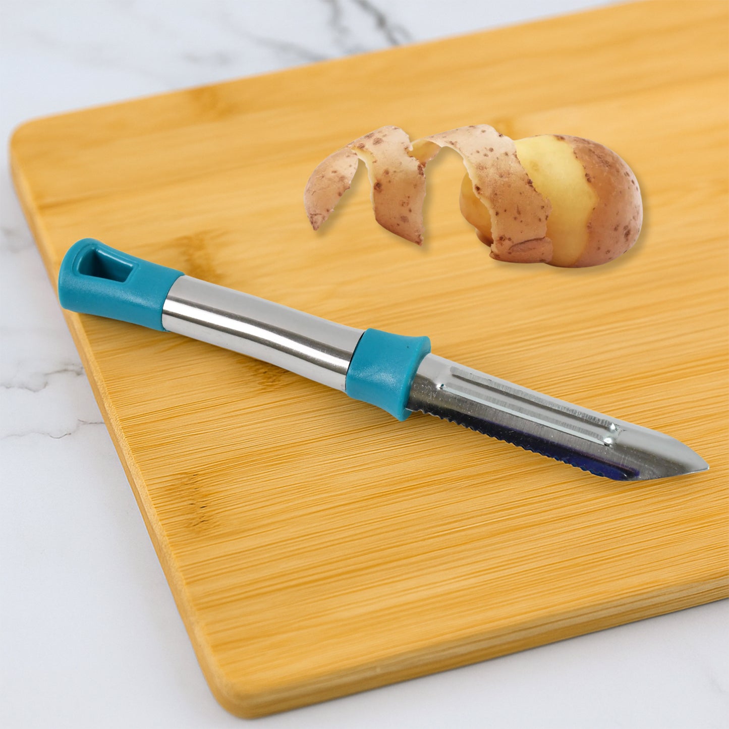 Premium Stainless Steel Vegetable and Fruit Peeler with Ergonomic Handle - 1 Pc - Happy Price - Image 6