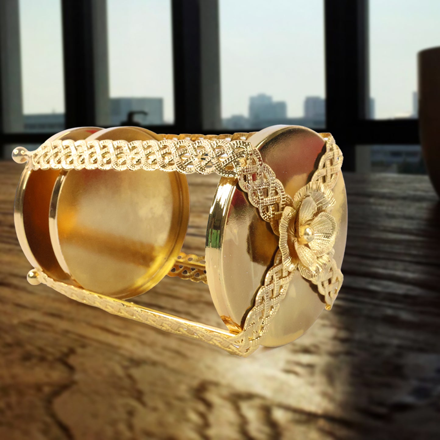 Multipurpose Golden Metal Candle Stand Showpiece (1 Pc) - Happy Price - Image 2