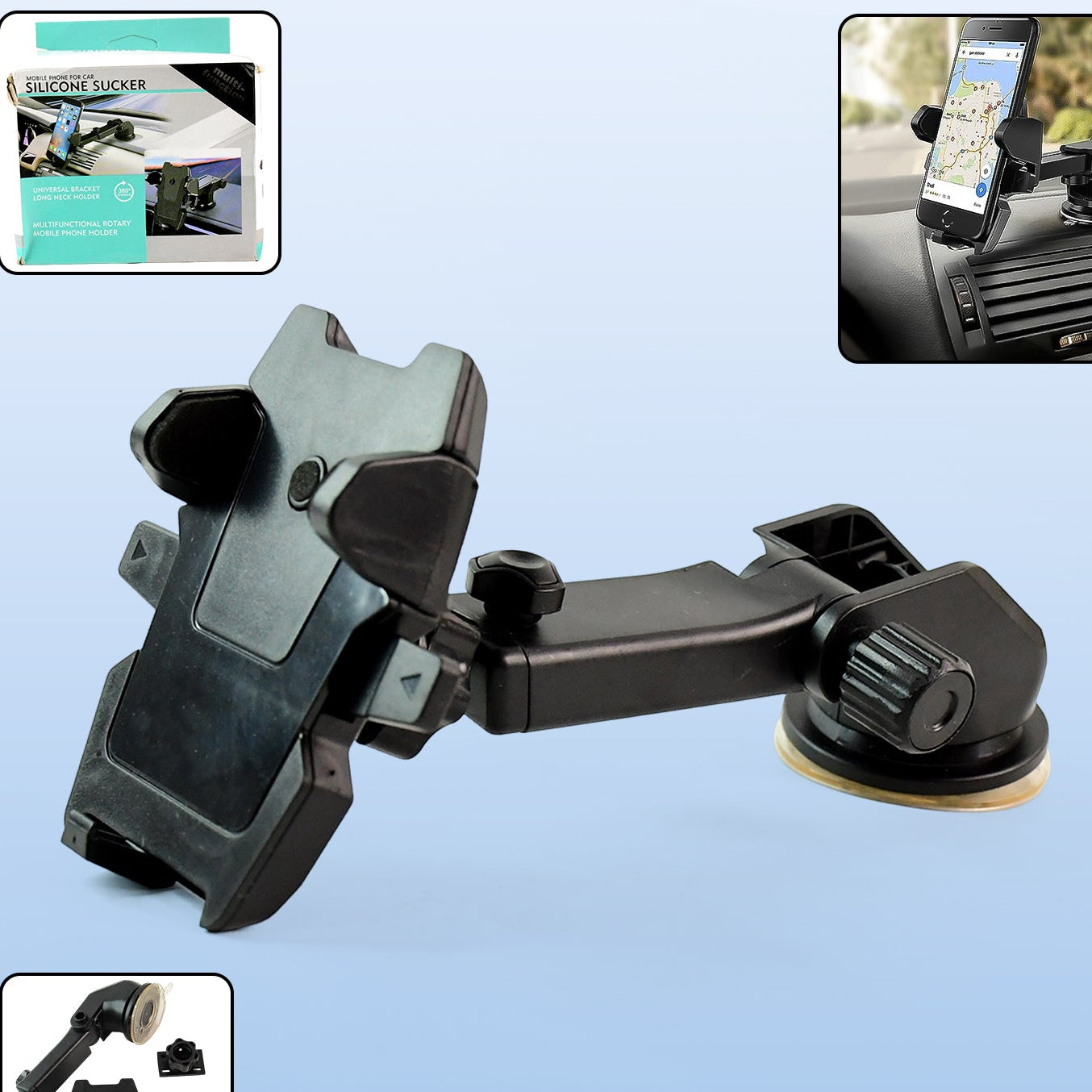 Universal Car Mobile Phone Holder Universal Car Mobile Phone Holder (1 Pc) - Happy Price - Image 1