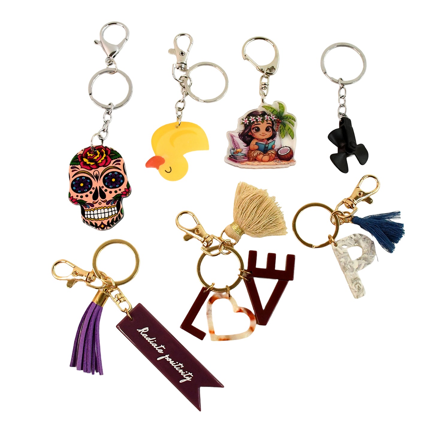 Trendy Designer Assorted Keychains (Mix Design 1 Pc) - Happy Price - Image 2