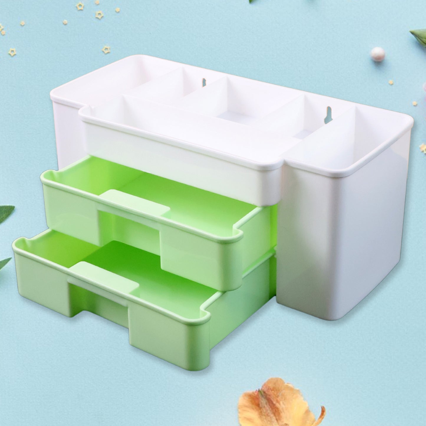 2-Layer Desktop Organizer with Drawers & Compartments - 1 Pc - Happy Price - Image 5