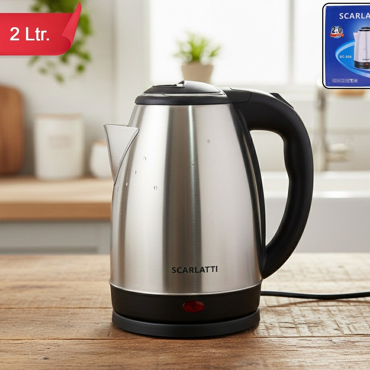 Happyprice Stainless Steel Electric Kettle - 2 Litre Capacity - Happy Price - Image 1