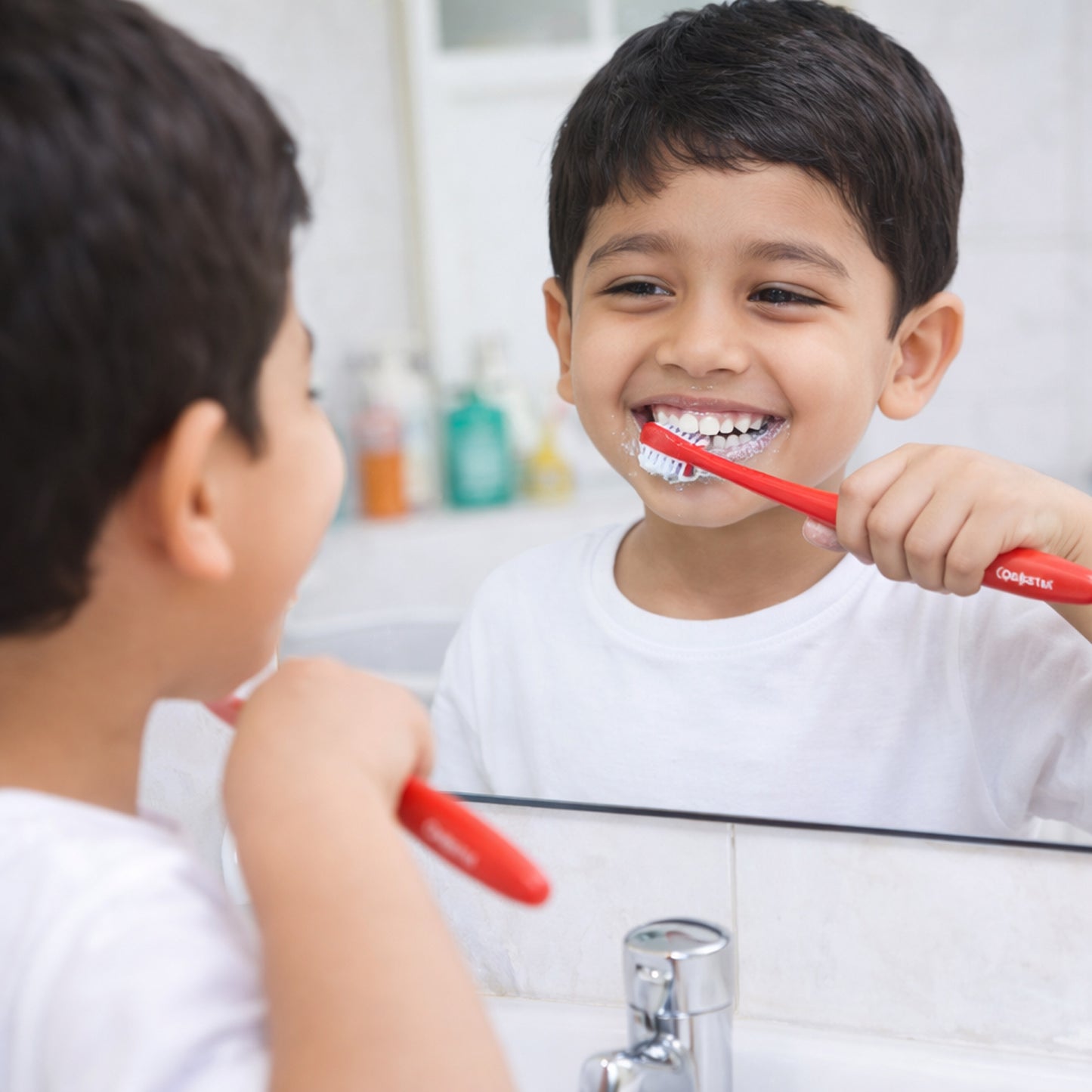 Gentle Kids Toothbrush with Soft Bristles (1 Pc) - Easy Grip for Little Hands - Happy Price - Image 3