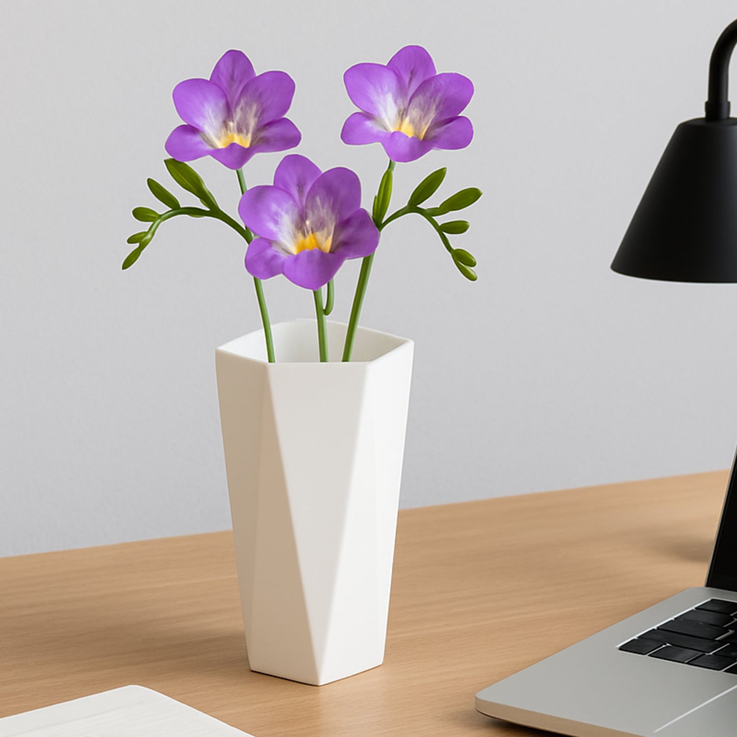 Modern Geometric Hexagon Plastic Flower Vase (1 Pc) - Happy Price - Image 5