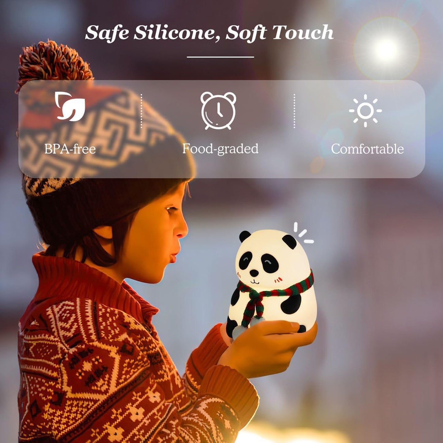 Panda 7-color Led Silicone Touch Lamp (1 Pc) - Happy Price - Image 4