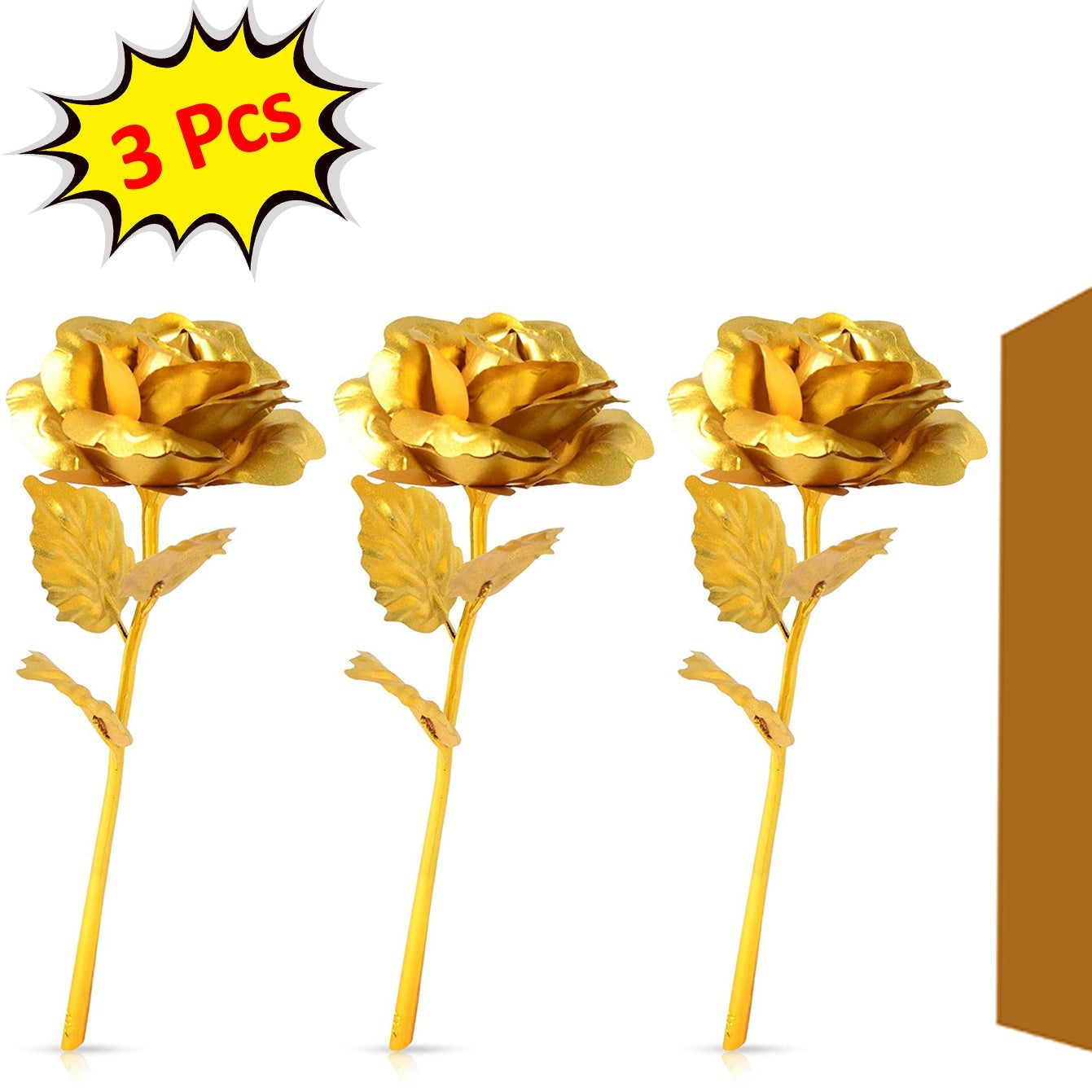 0879 B Golden Rose Used In All Kinds Of Places Like Household Offices Cafes Etc. For Decorating And To Look Good Purposes And All. - Happy Price - Image 1