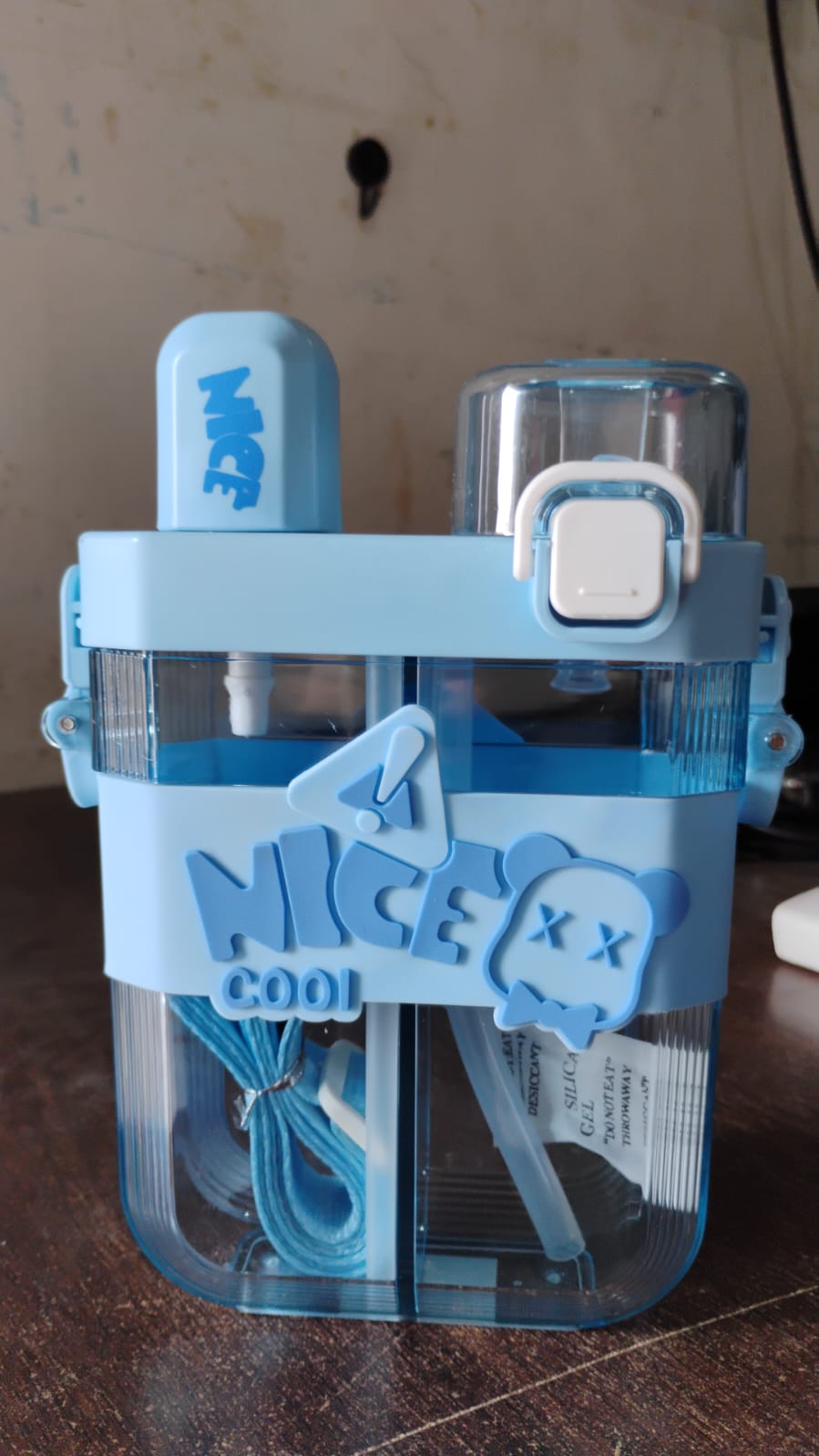 2in1 Dual Compartment Water Bottle With Straw And Adjustable Shoulder Straps (1 Pc Multi Color) - Happy Price - Image 7