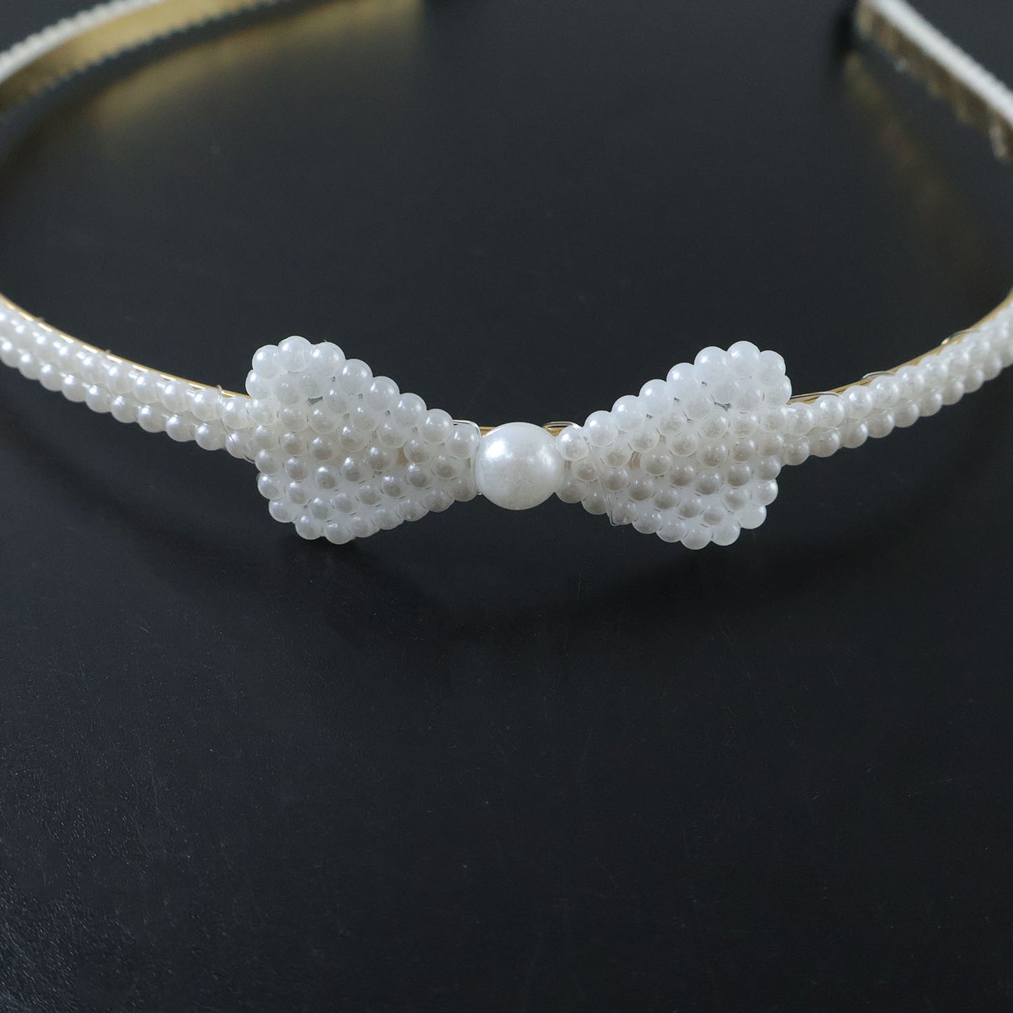 Pearl Beaded Slim Metal Hair Band for Women - 1 Pc - Happy Price - Image 6