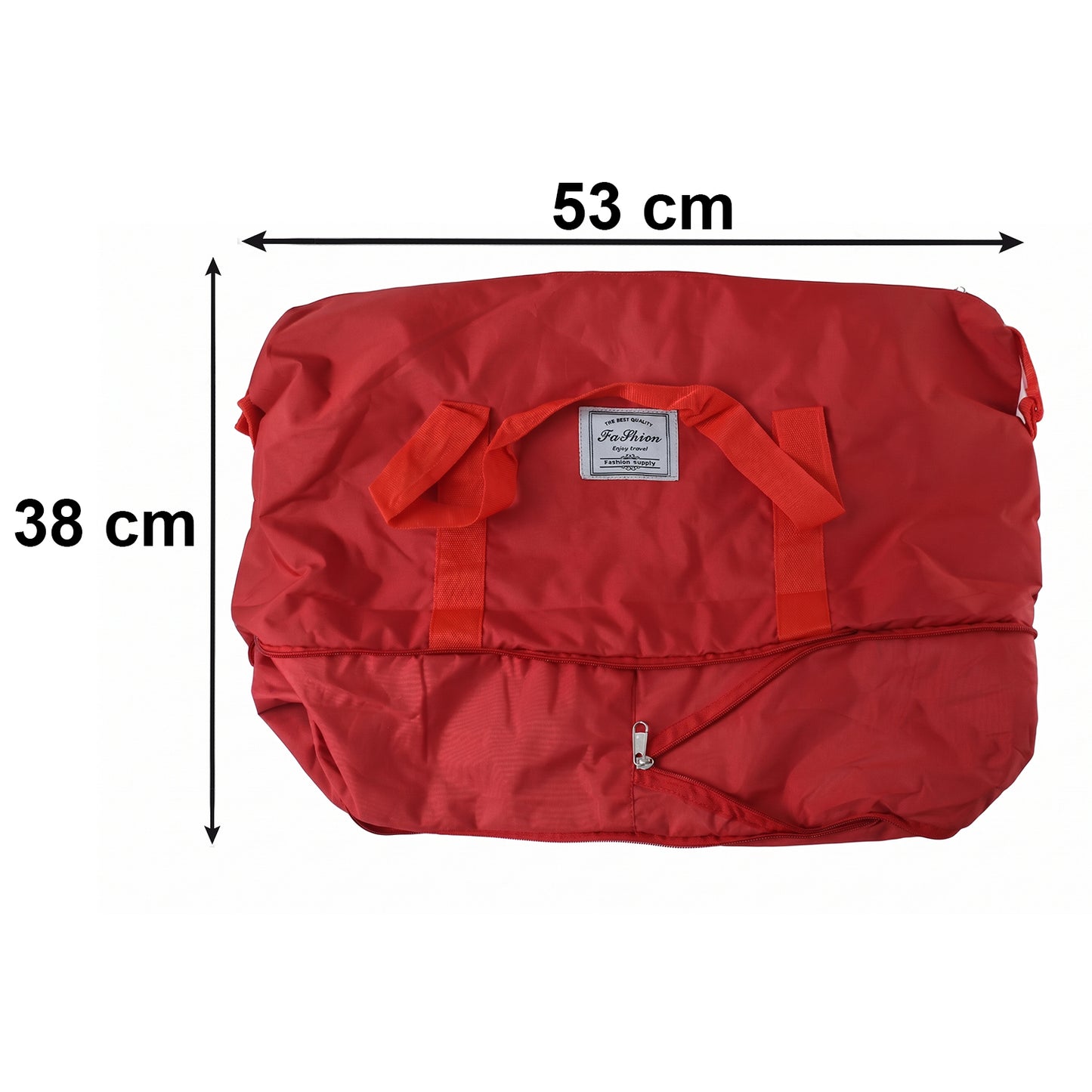 Spacious Red Travel Tote Bag - 40x54 Cm - 1 Pc - Great Price - Image 5