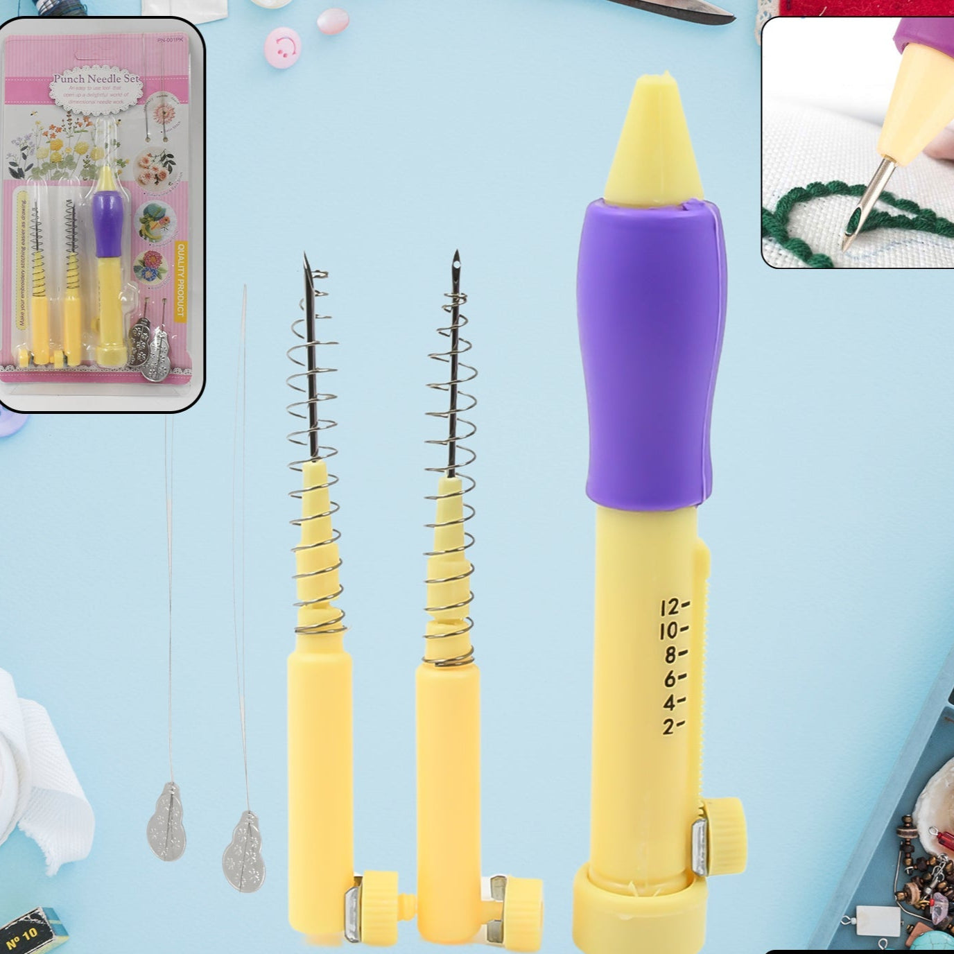 Punch Needle Diy Craft Punch Needle Set (1 Set) - Happy Price - Image 1