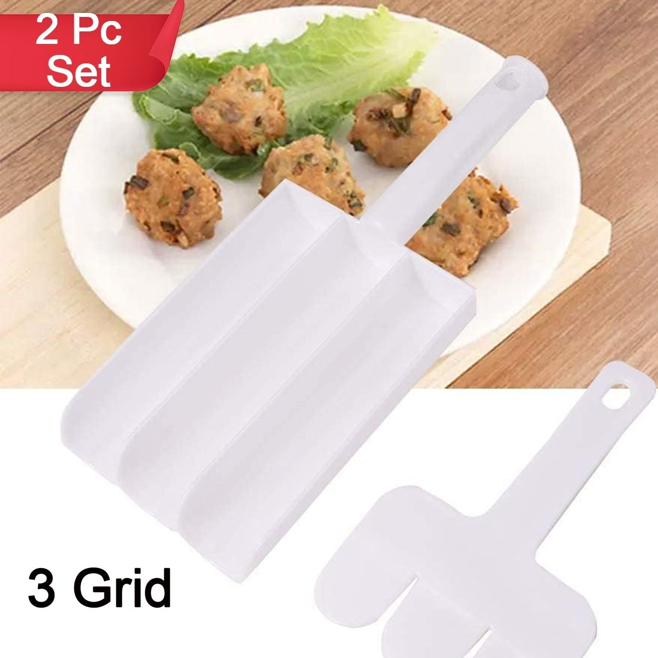 Small Multifunction Fritters Maker - Creative Fritters Scoop Multi-function Ball Maker Portable Maker For Making Cake Balls Ice Cream Spoon Doughnut Hand Cutting Scoop(2pc Set) - Happy Price - Image 1