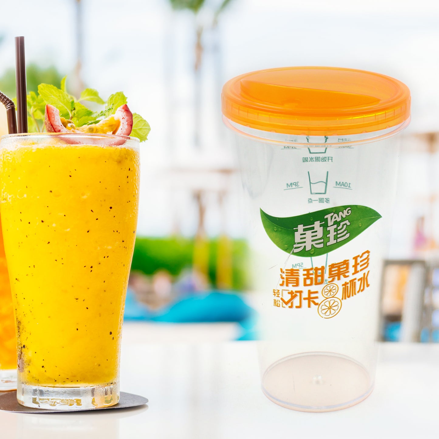 Plastic Water Coffee Cup For Home Outdoor Works Appreciation And Motivation Portable Plastic Coffee Cup Tumbler For Travel Home Office Gift For Travel Lovers - Happy Price - Image 2