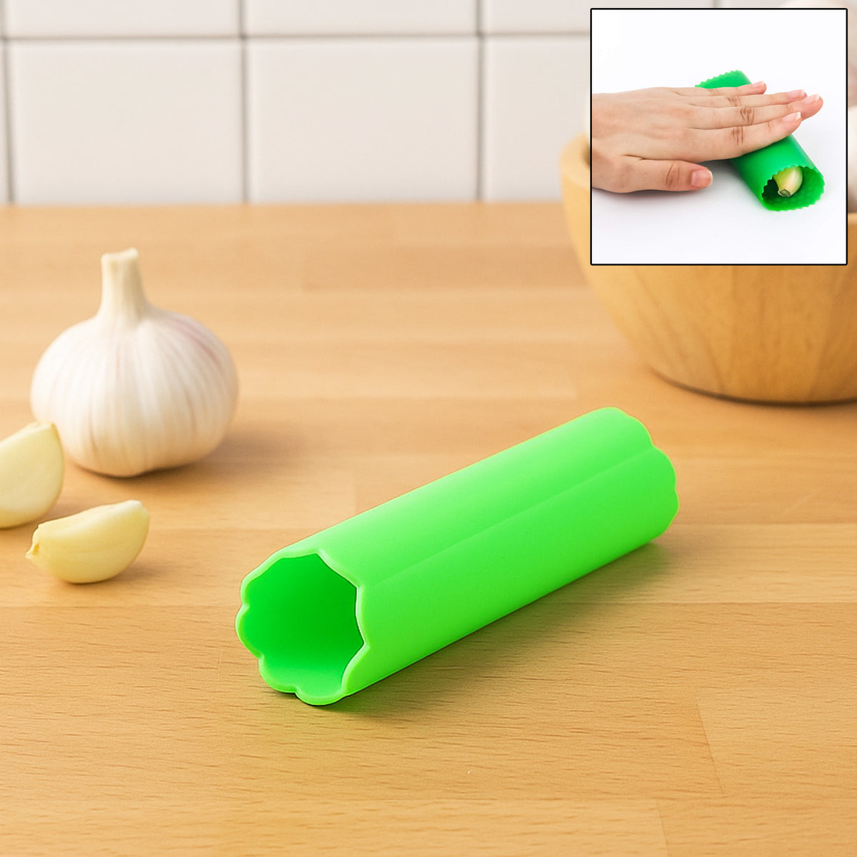 Silicone Garlic Peeler Tube for Quick Skin Removal (1 Pc) - Happy Price - Image 7