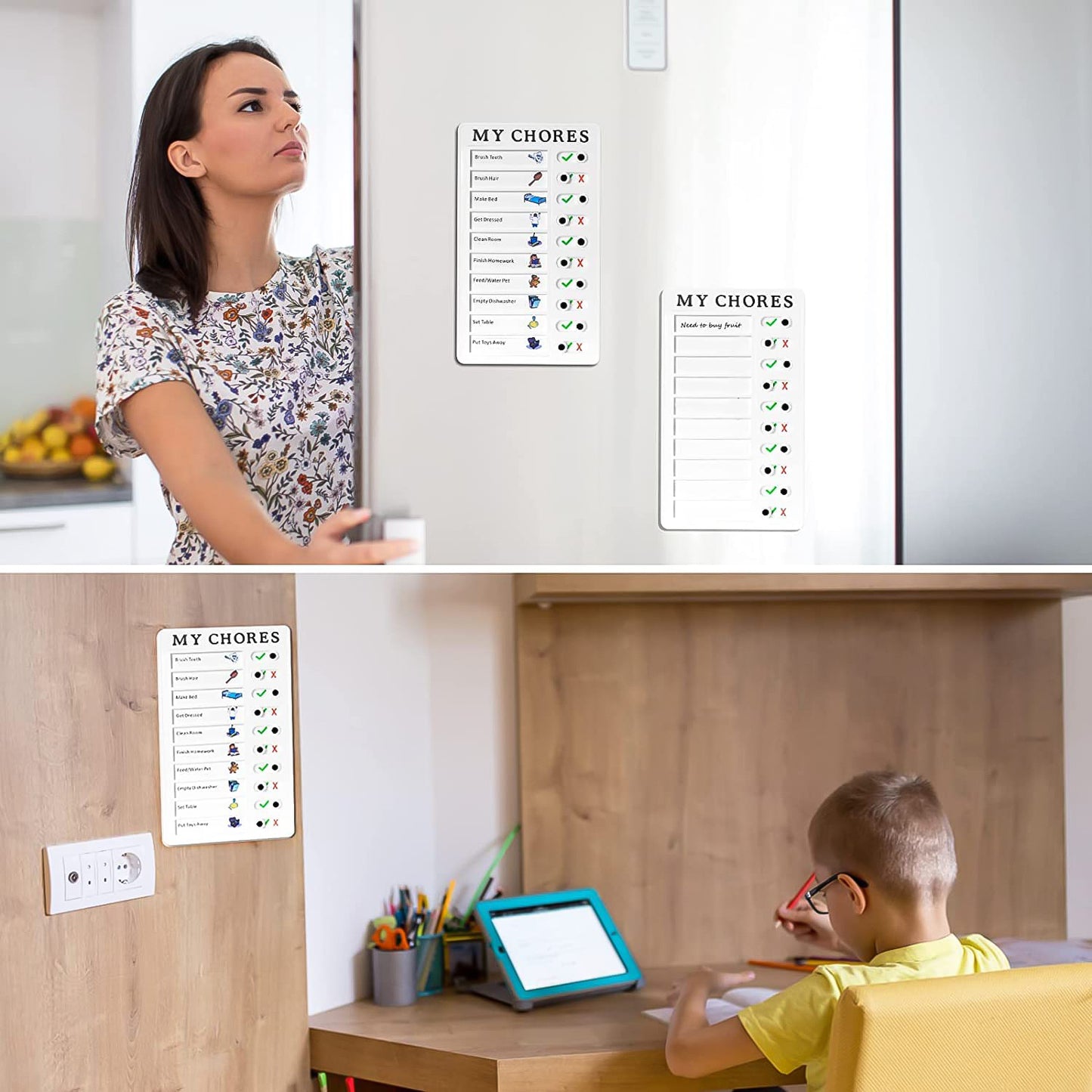 Portable My Chores Home Note Board Management Planning Memo Boards Reminding Time. (Size - 20x12cm) - Happy Price - Image 8