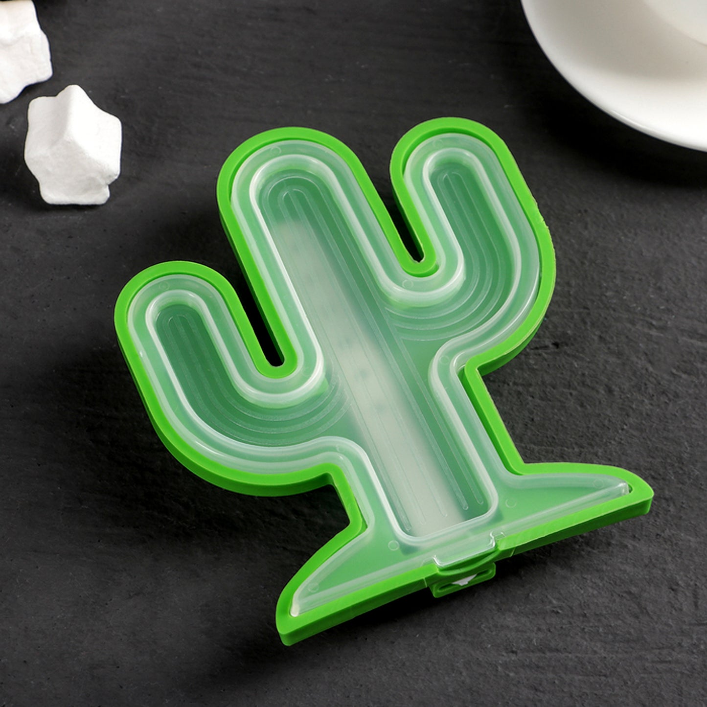 Cactus Shape Mold Durable Cactus Shape Ice Cream Mould Silicone Popsicle Mold Ice Pop Diy Kitchen Tool Ice Molds - Happy Price - Image 2