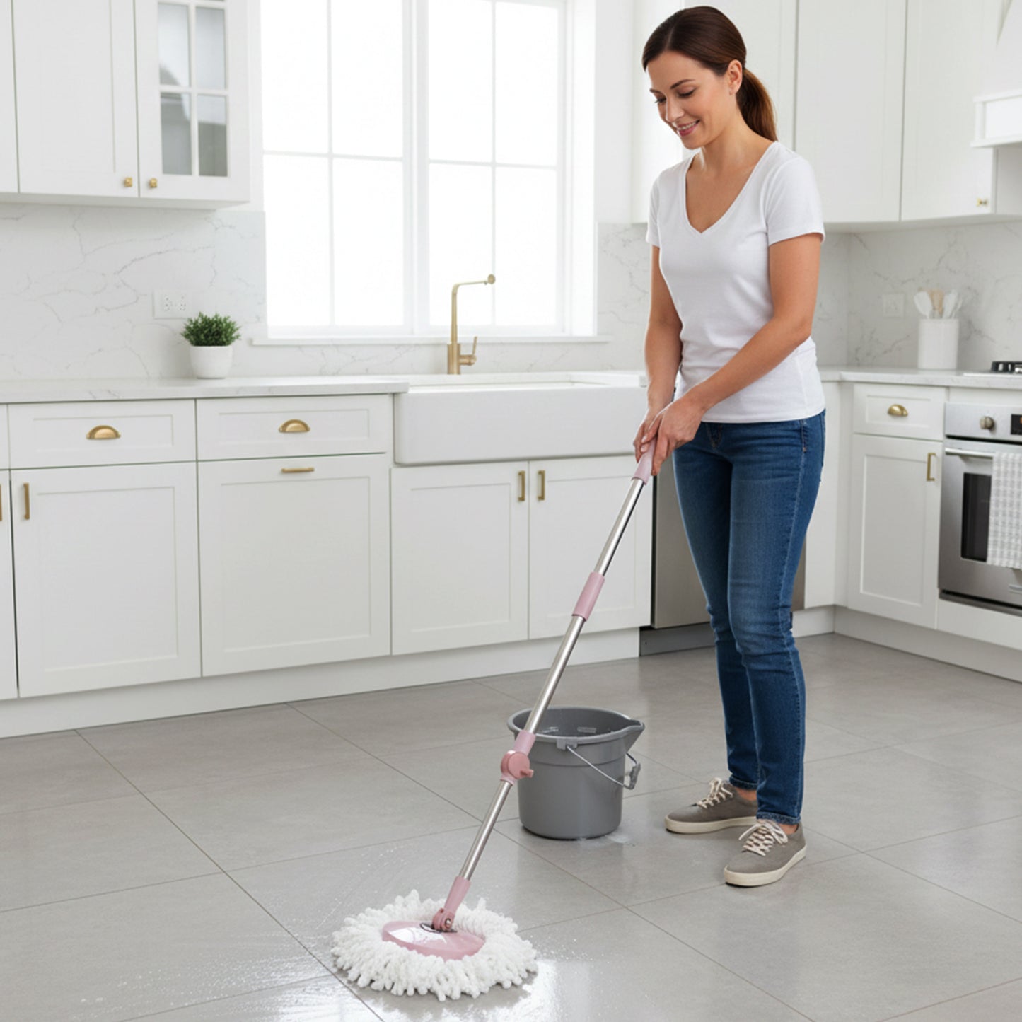 130 Cm Spin Mop Handle Pipe Set - Replacement Rod for Round Spin Mops - Happy Price - Image 3