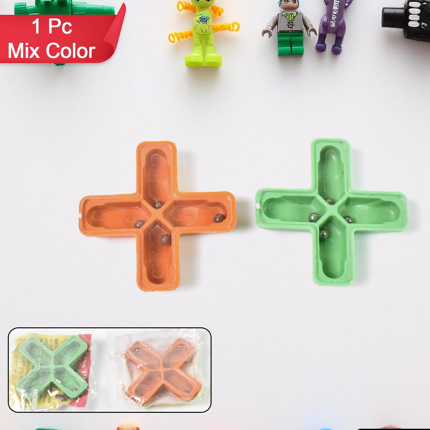 Magic Toys Magic Cross Magic Tricks Puzzle (1 Pc Mix Color Design) - Happy Price - Image 1