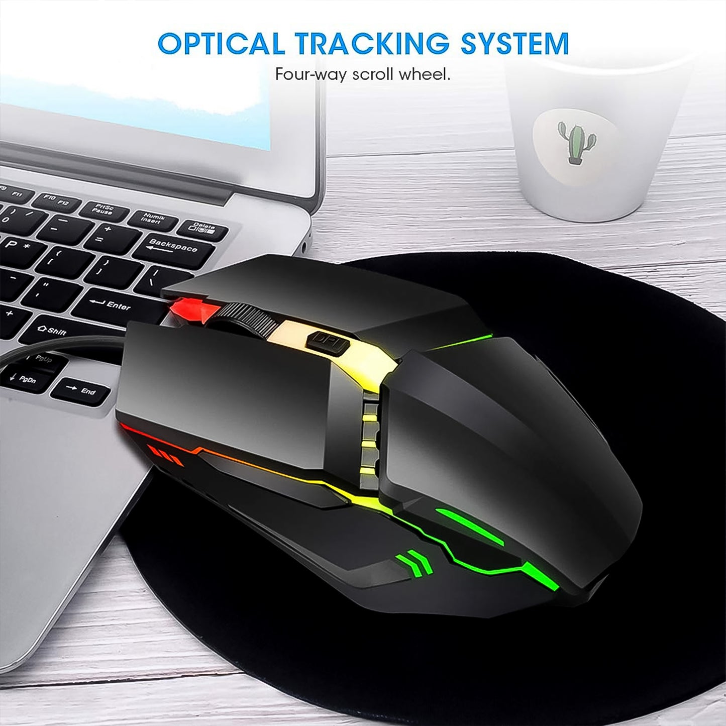 Usb Wired Mouse Ergonomic Design Gaming Mouse (1 Pc) - Happy Price - Image 4