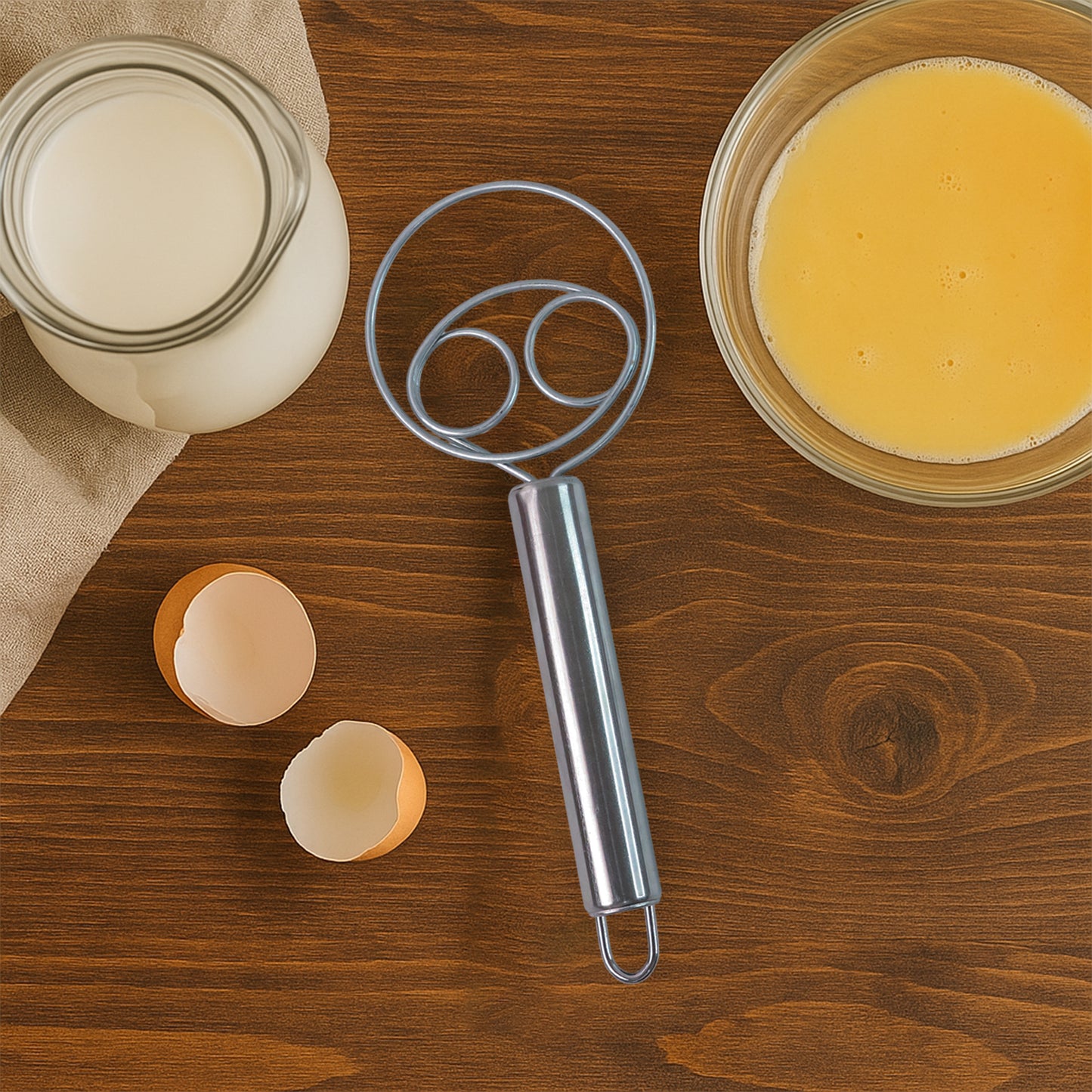 2 Piece Stainless Steel Spiral Whisk Set for Kitchen - Happy Price - Image 4