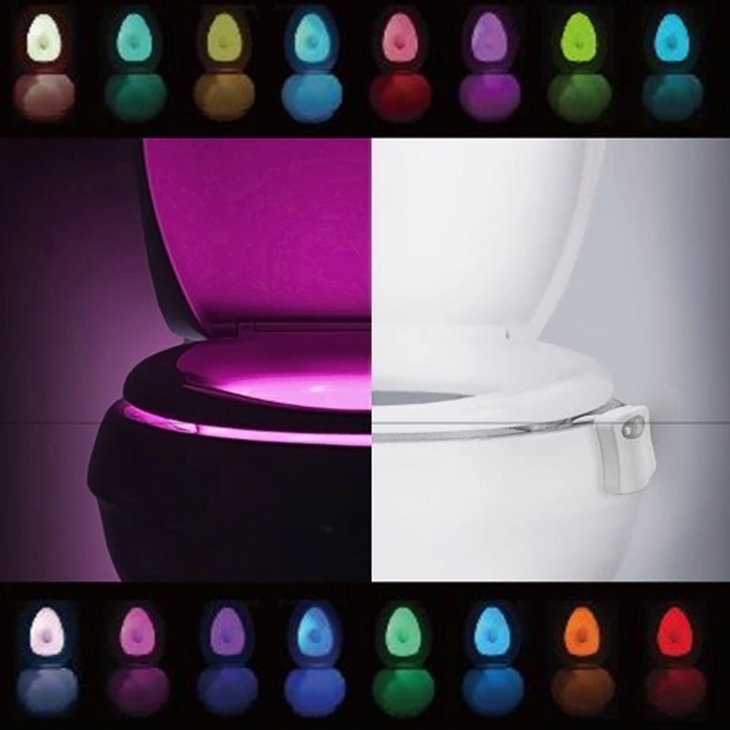 Toilet Light Led Toilet Bowl Light Toilet Cover Lamp (1 Pc Battery Not Included) - Happy Price - Image 3