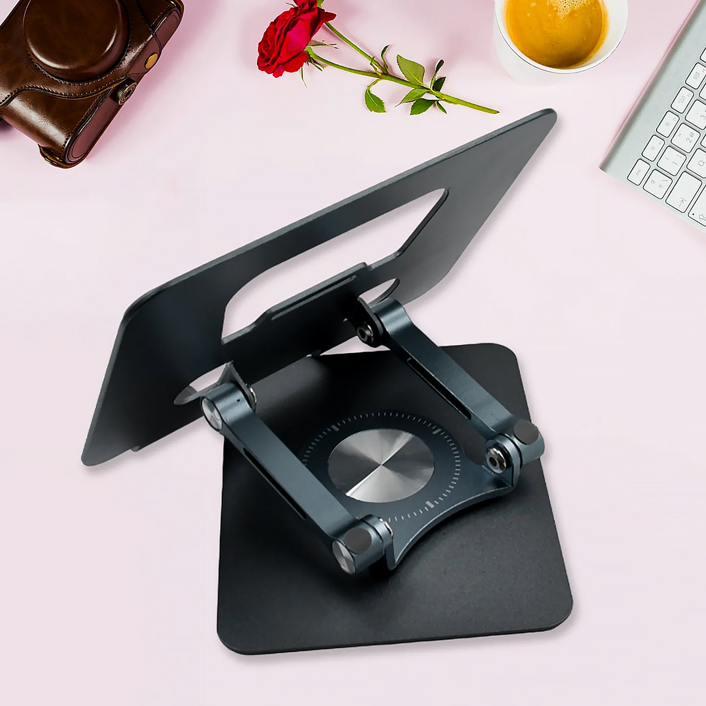 Aluminum Alloy 360rotating Bracket Adjustable Laptop Stand Portable Foldable Ergonomic Laptop Support - Happy Price - Image 5