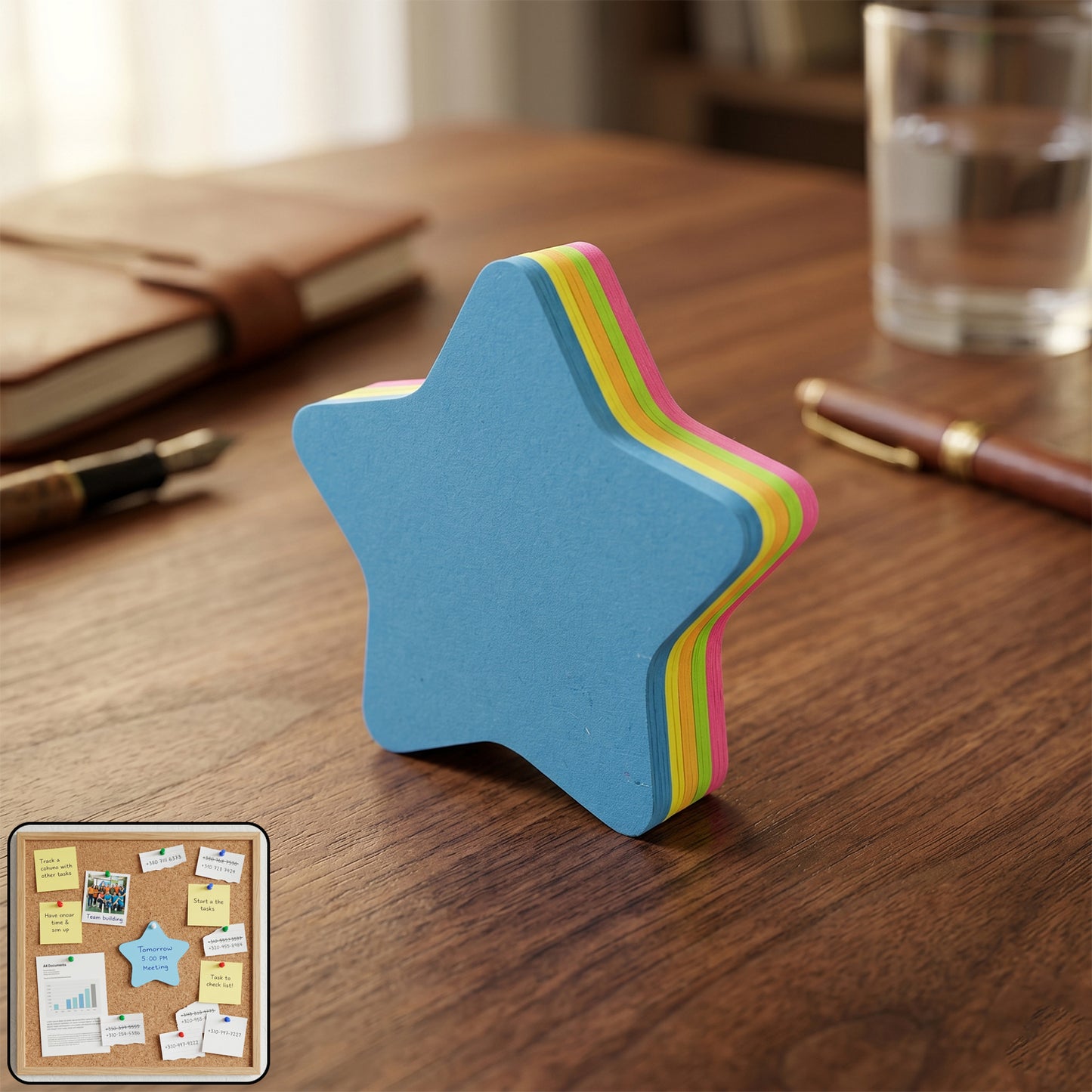 Oddy Fun Star Restick Sticky Notes 1 Pc Colorful Star-shaped Sticky Notes
