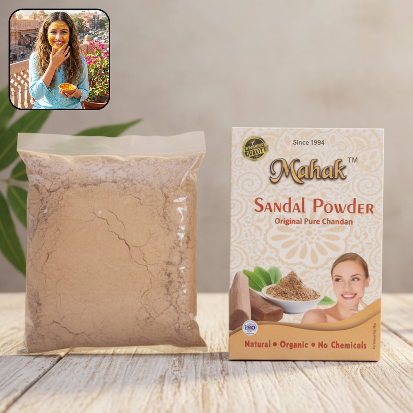 Pure Sandalwood Powder for Face Packs & Cooling Skincare - 50 gm - Happy Price - Image 2