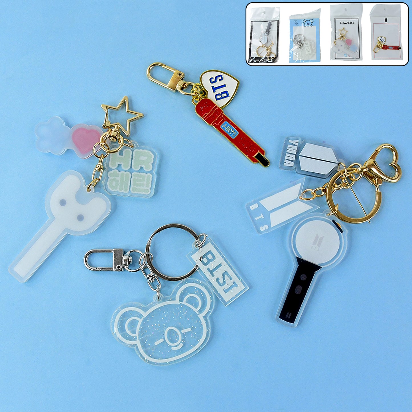 Cute Acrylic And Metal Keychains (1 Pc Mix Design) - Happy Price - Image 4