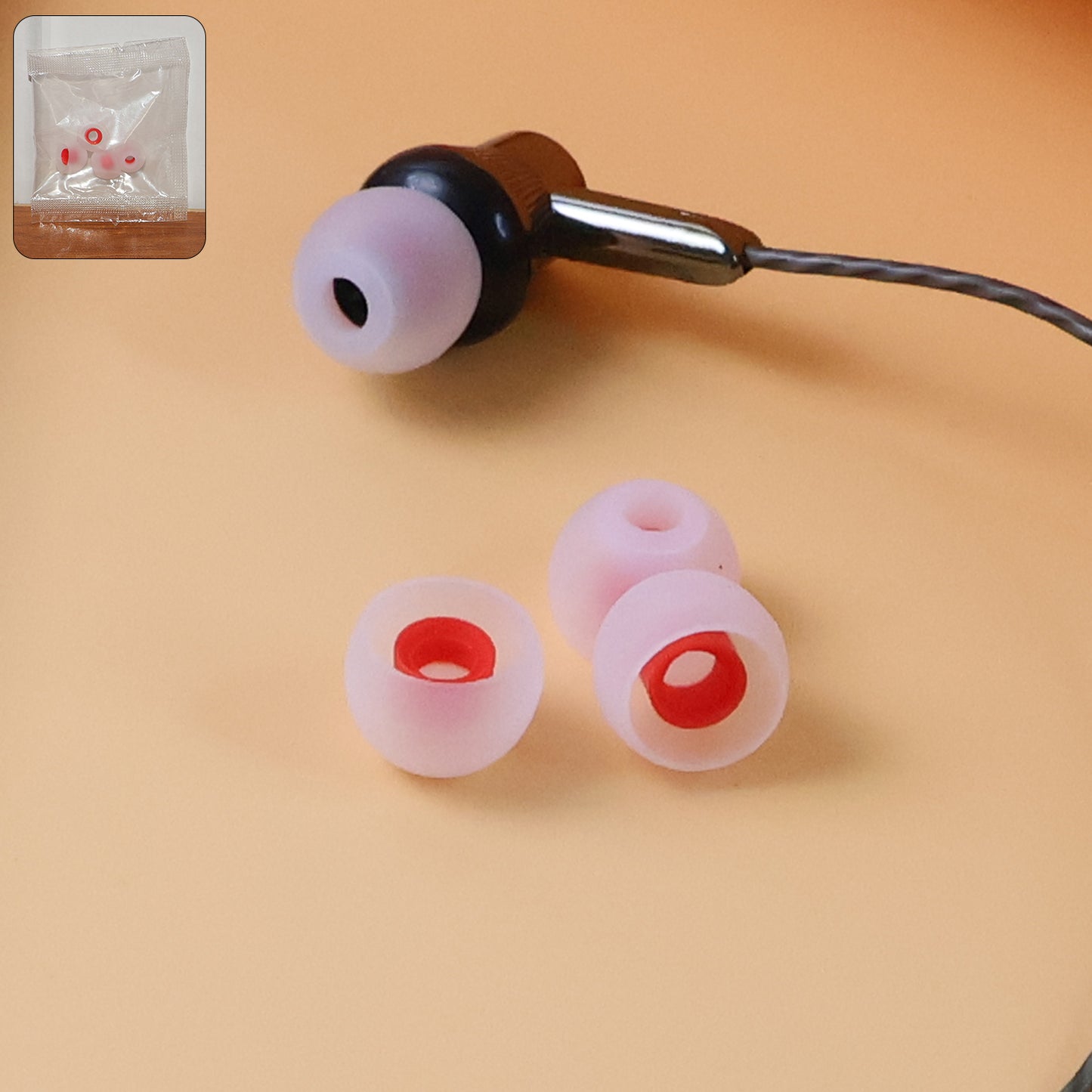 4 Pc Silicone Earbud Tips - Soft In-Ear Replacements for TWS & Wired Earphones - Happy Price - Image 6