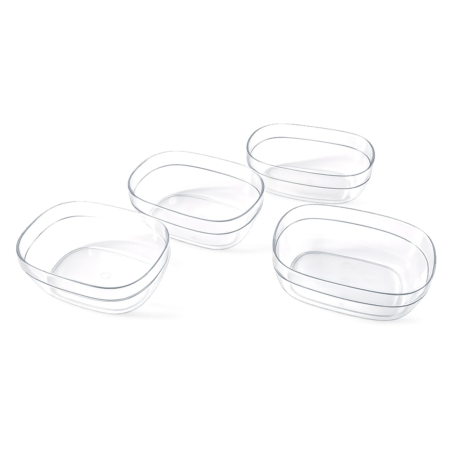 Clear Glass Serving Bowl Set - 4 Piece Multipurpose Kitchen Bowls - Happy Price - Image 4