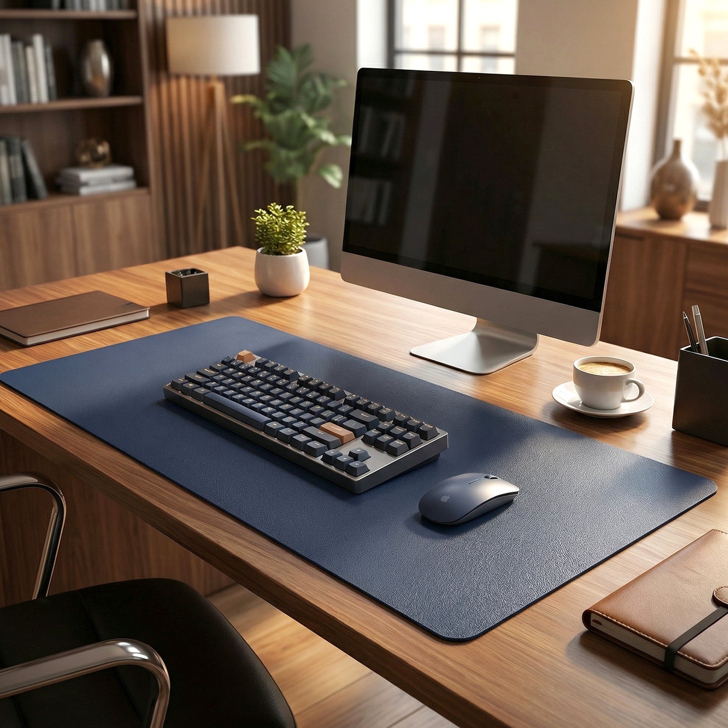 Large PU Leather Desk Mat - 90x45 Cm Extended Mouse Pad for Office & Gaming (1 Pc) - Great Price - Image 6