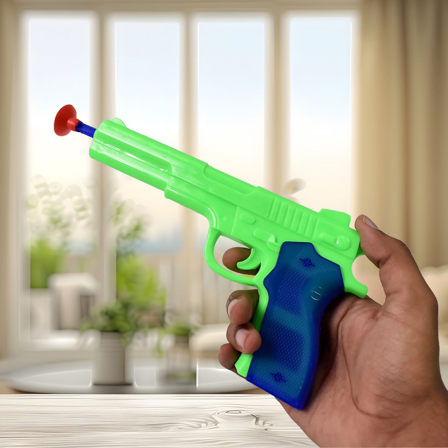Plastic Toy Gun with 5 Soft Suction Darts for Kids - Happy Price - Image 3