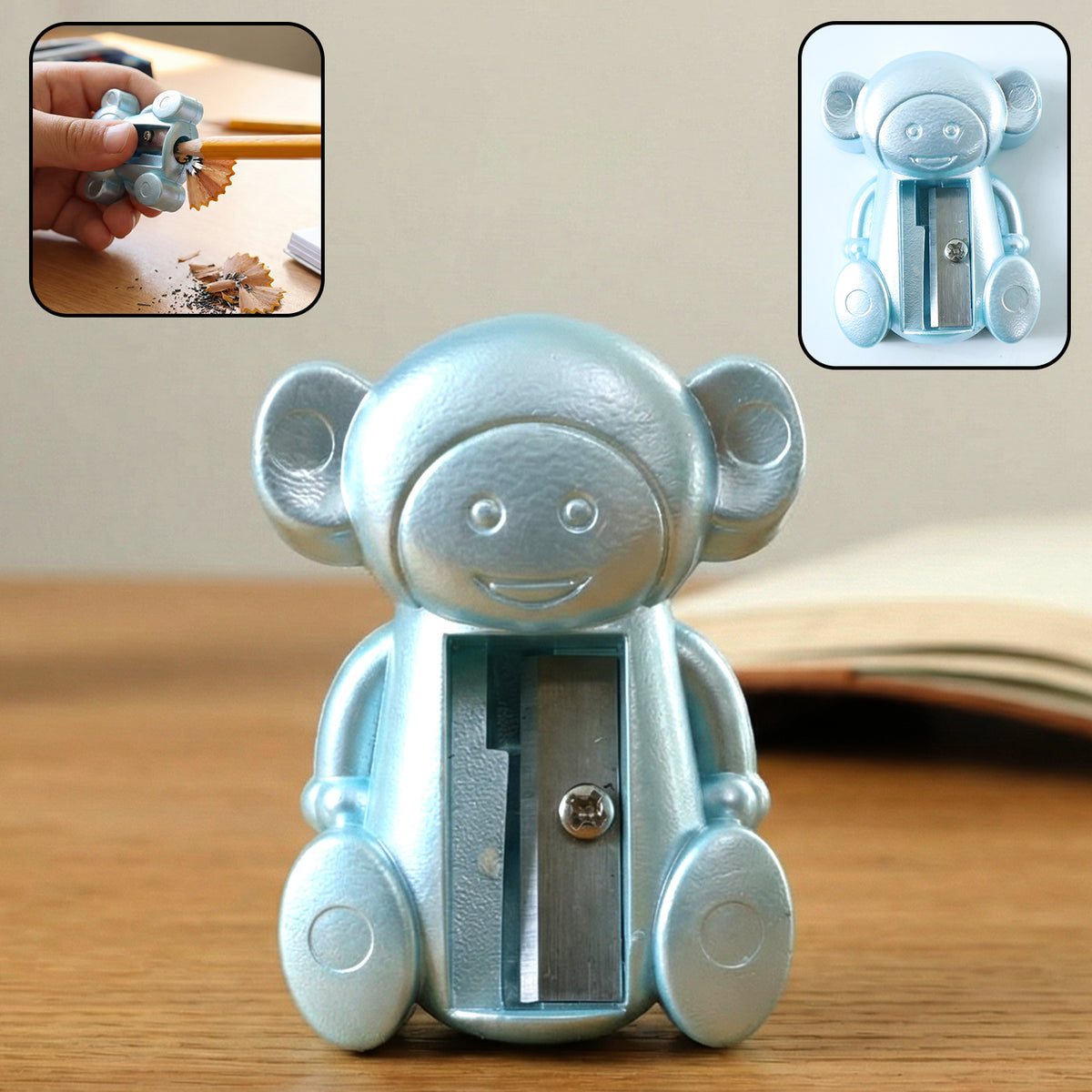 Cute Monkey Manual Pencil Sharpener for Kids - Single Hole, 1 Pc - Happy Price - Image 2