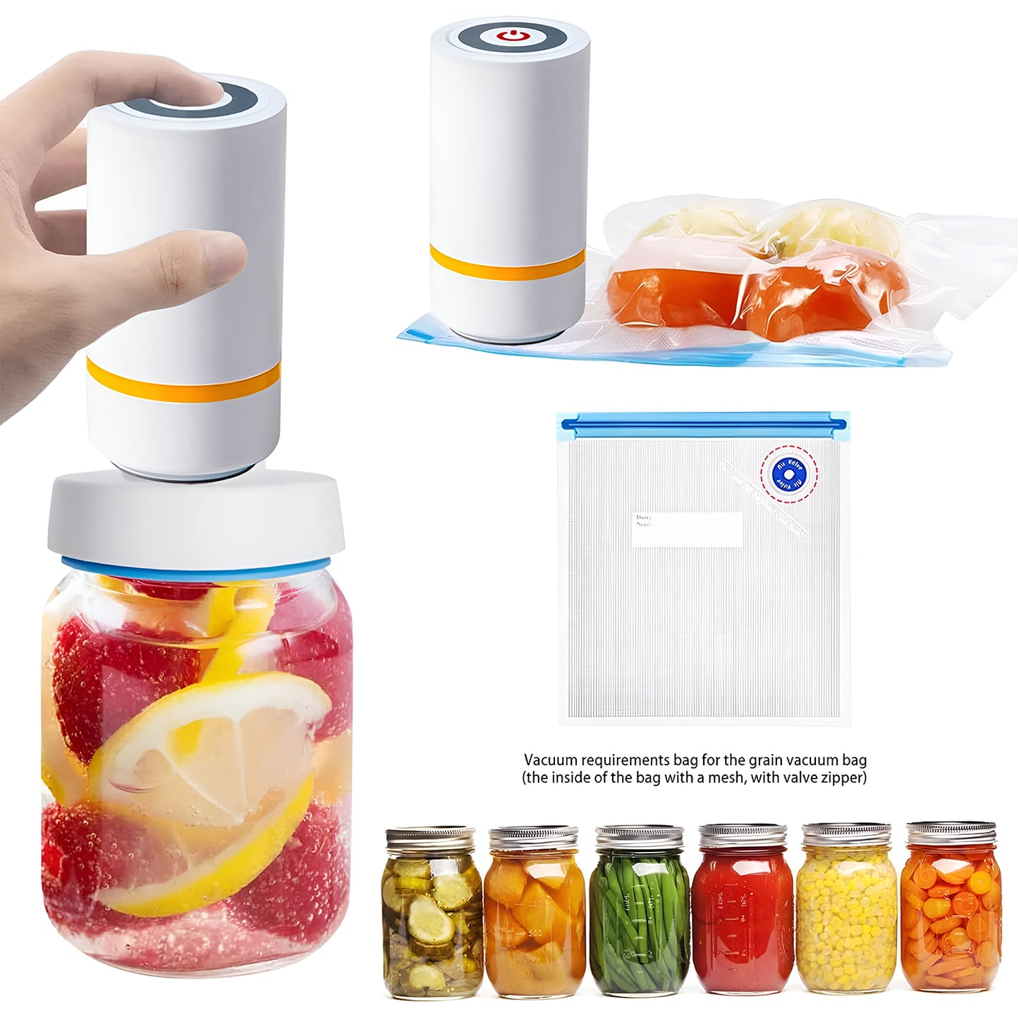 Portable Usb Rechargeable Vacuum Sealer Machine (1 Pc) - Happy Price - Image 7