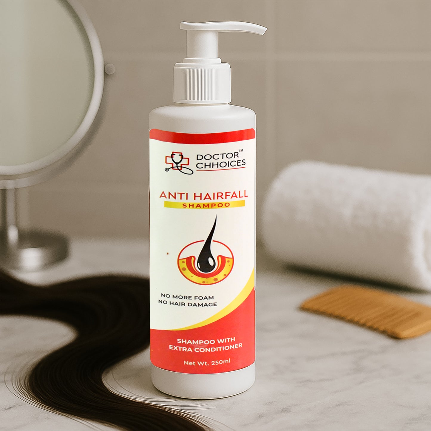 Doctor Choices Advanced Anti Hairfall Shampoo With Extra Conditioner 250ml (1 Pc) - Happy Price - Image 3