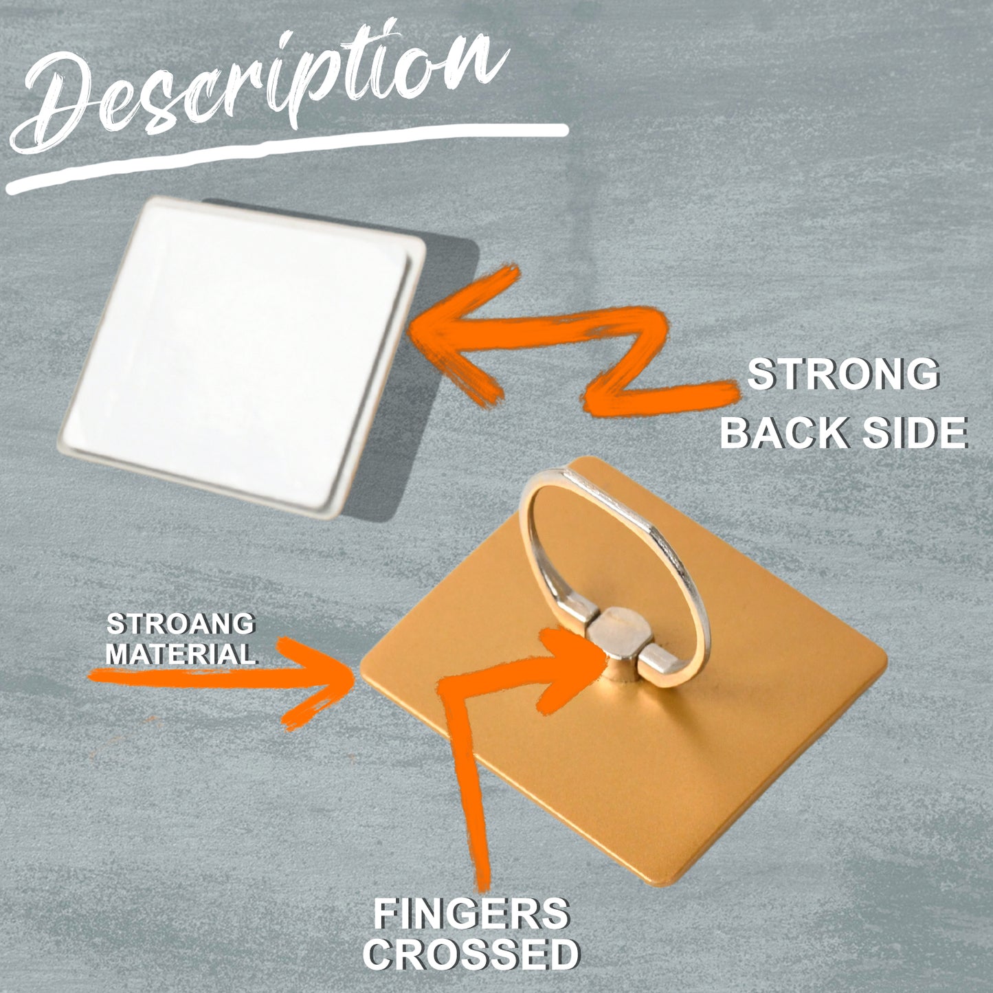 Mobile Phone Finger Stand 360rotation Phone Ring Stand Holder Kickstand Hand Finger Grip (1 Pc) - Happy Price - Image 4