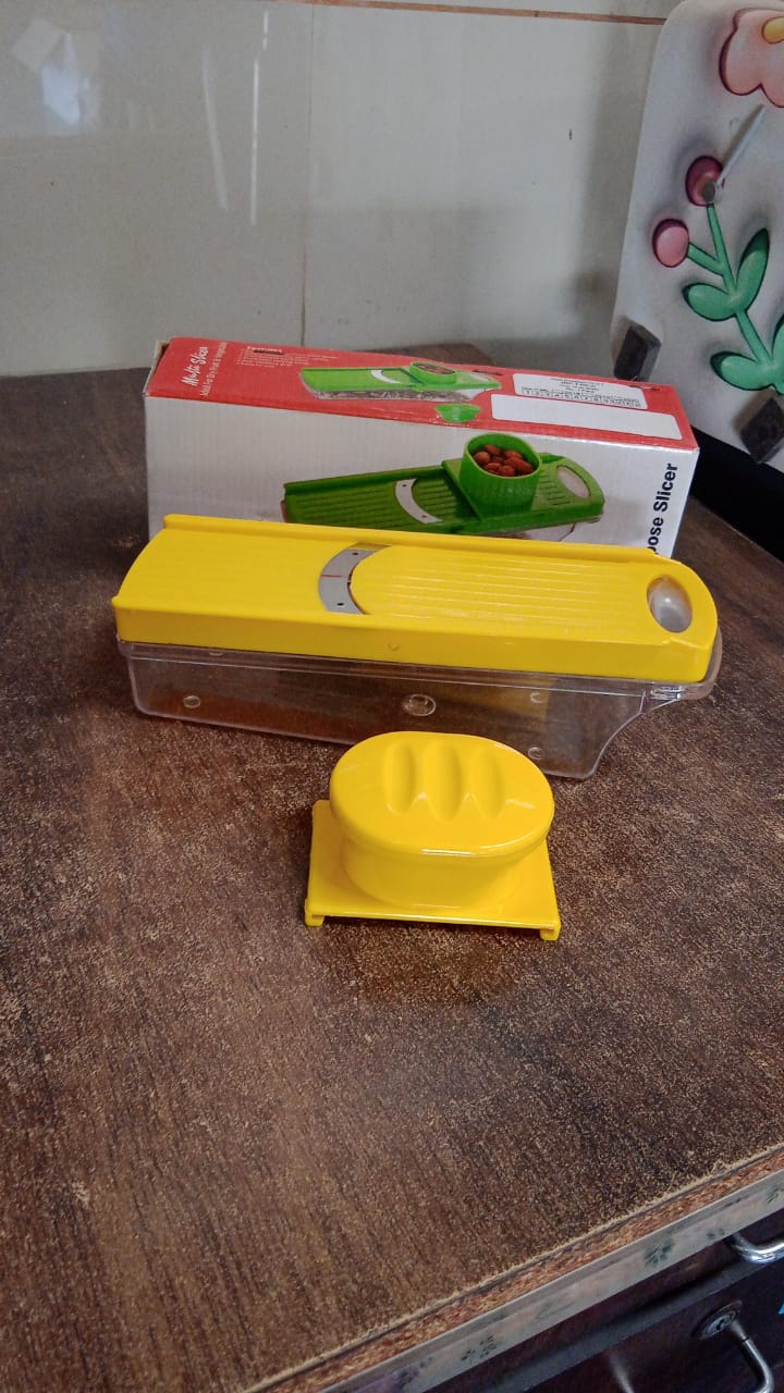 Big Multipurpose Vegetable And Fruit Slicer (Yellow 1 Pc) - Happy Price - Image 7