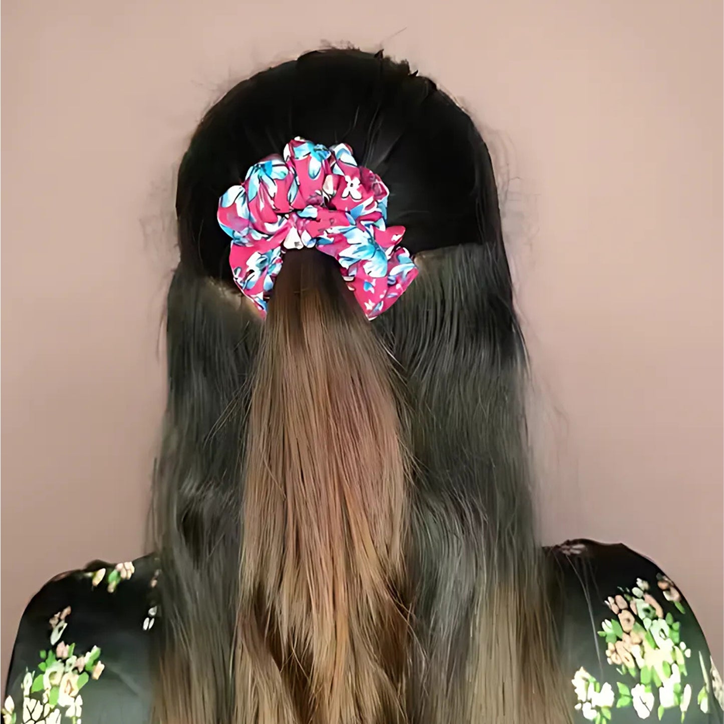 Set of 12 Printed Fabric Hair Bands for Ponytails - Assorted Designs - Happy Price - Image 3