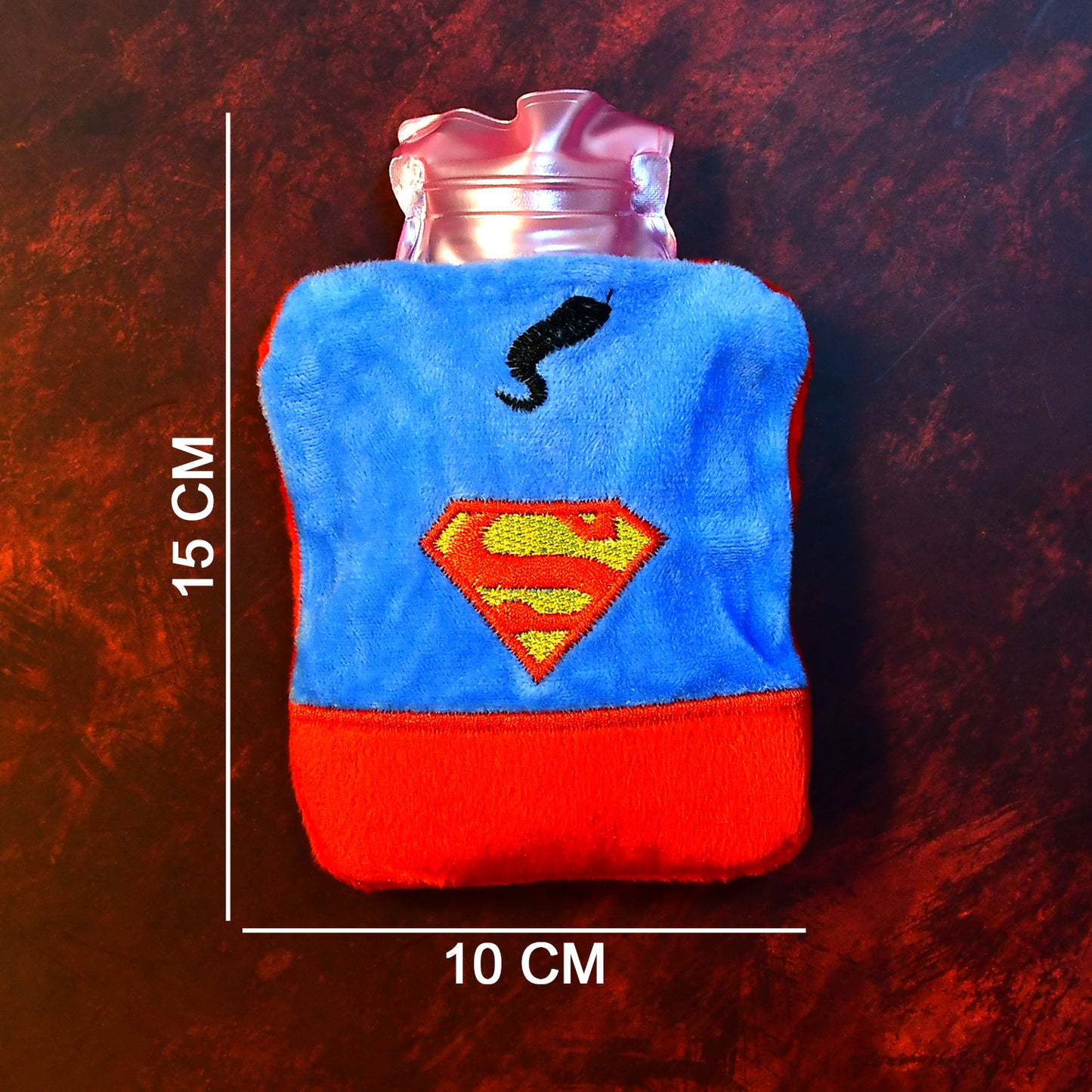 Superman Print Small Hot Water Bag With Cover For Pain Relief Neck Shoulder Pain And Hand Feet Warmer Menstrual Cramps. - Happy Price - Image 4