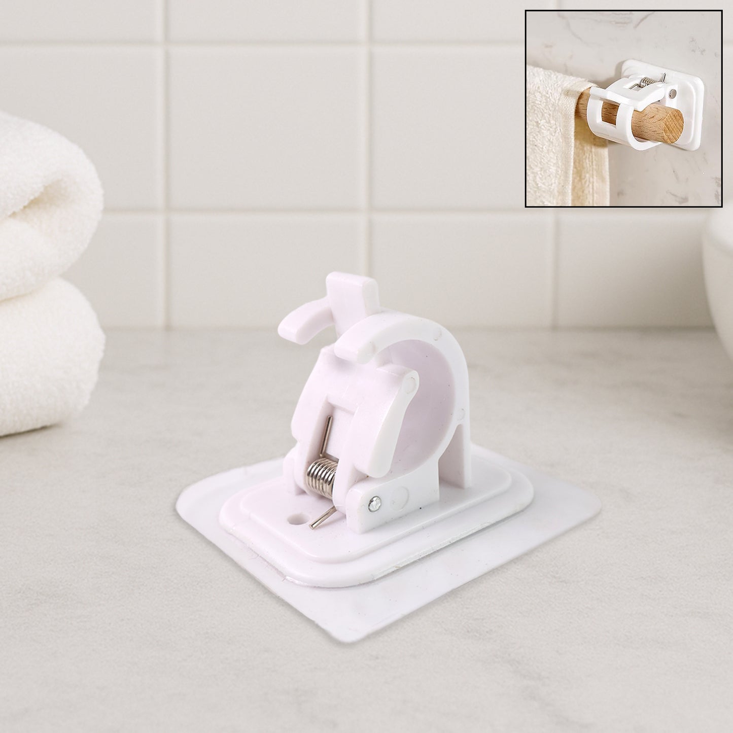 Curtain Rod Holder Self Adhesive Hooks (2 Pcs Set) - Happy Price - Image 3