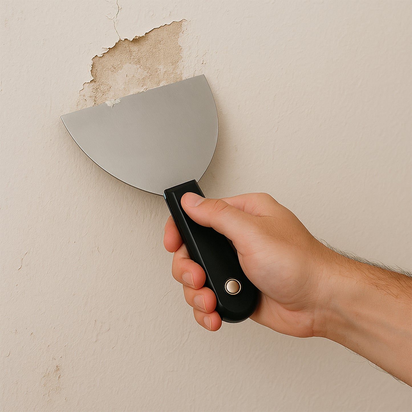 150mm Steel Blade Putty Knife with Wooden Handle for Home & DIY - Happy Price - Image 5