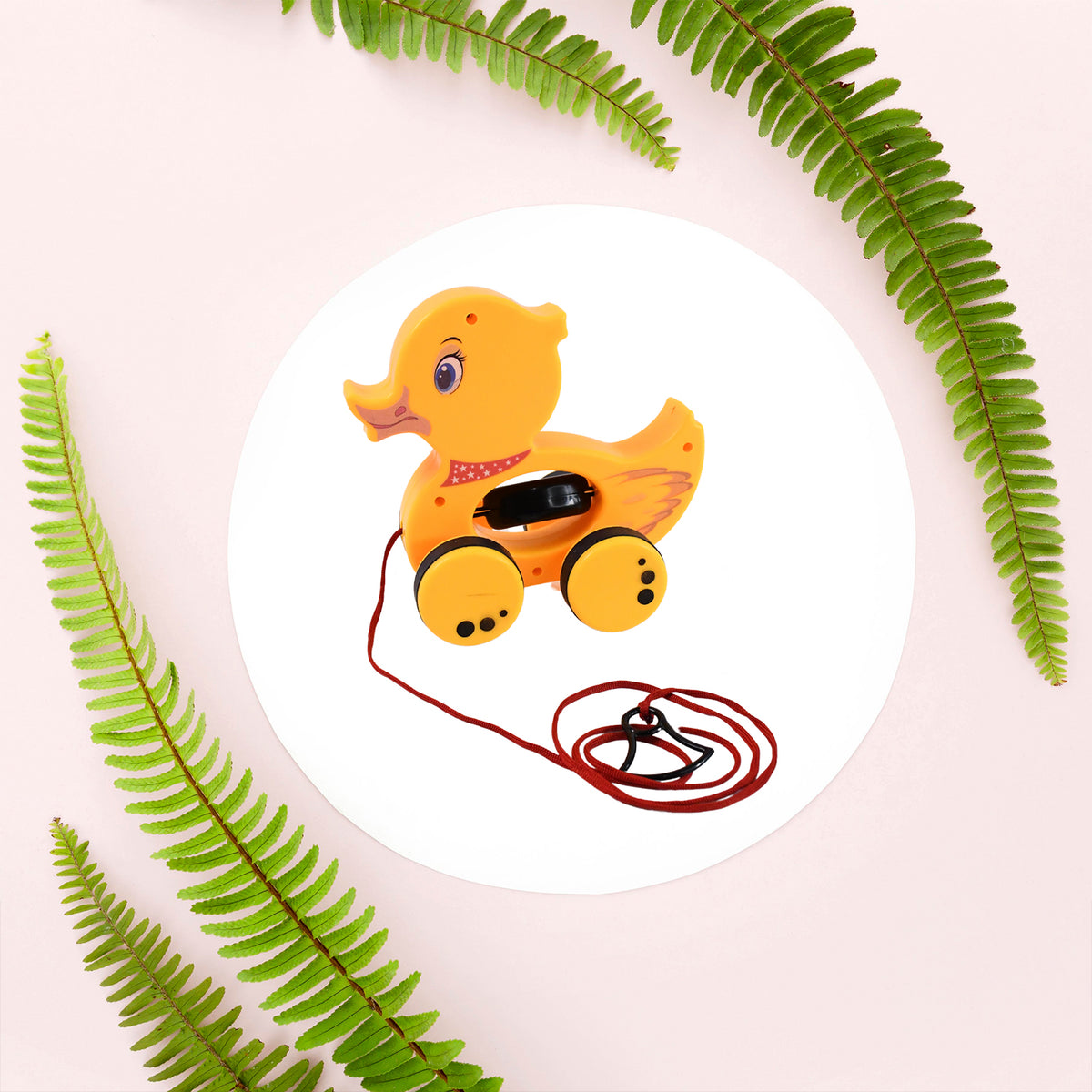 Pull Along Toy With Attractive Design Developmental Toy For 1-year-old Girl Boy (Duck) - Happy Price - Image 2