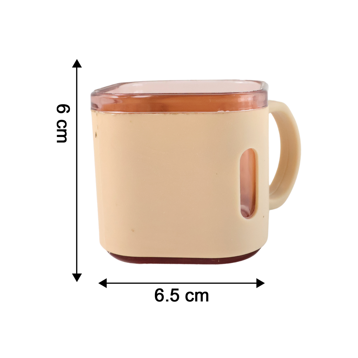 Set of 6 Square Tea Cups, 150ml Each, Lightweight & Unbreakable - Great Price - Image 3
