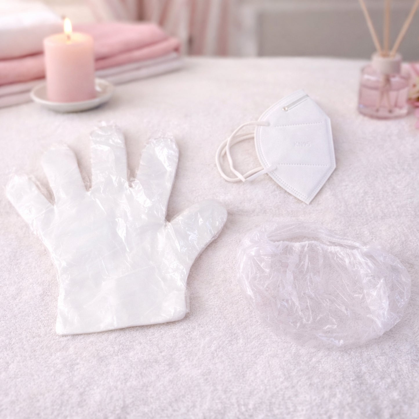 Disposable Personal Hygiene Kit Set - Gloves, Mask, Shower Cap - Happy Price - Image 2