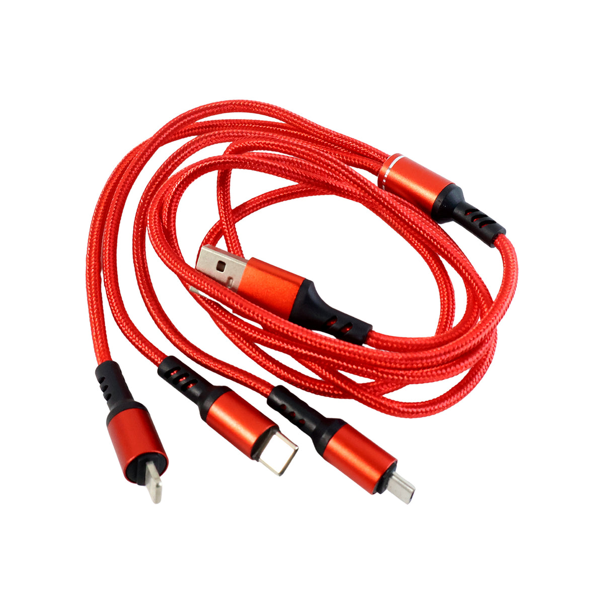 3-in-1 Universal Charging Cable with Type-C, Micro USB & Lightning Connectors - 1 Pc - Happy Price - Image 2